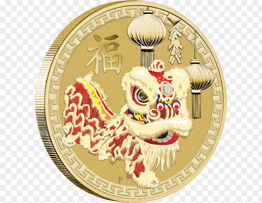 Lion Dance Perth Mint Chinese New Year Coin PNG