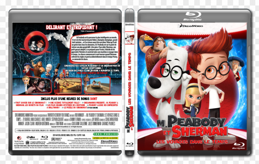 Mr Peabody And Sherman 20th Century Fox 3D Film Blu-ray Disc Poster PNG