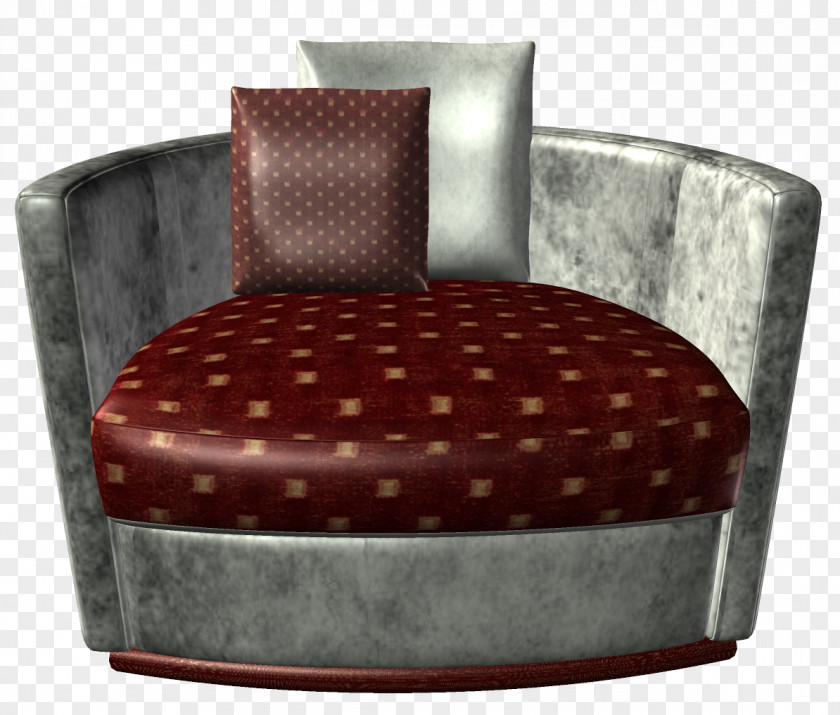 Modern Club Chair Couch Brown PNG