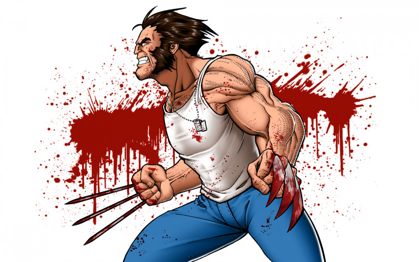 Wolverine Art Painting Canvas Poster PNG