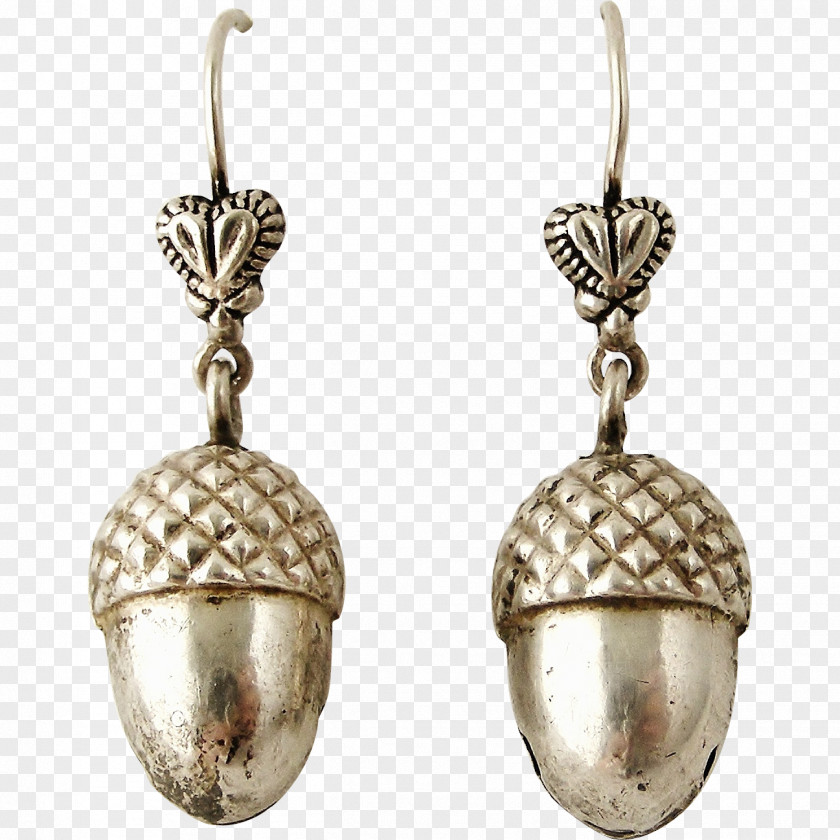 Acorn Earring Jewellery Clothing Accessories Locket Silver PNG