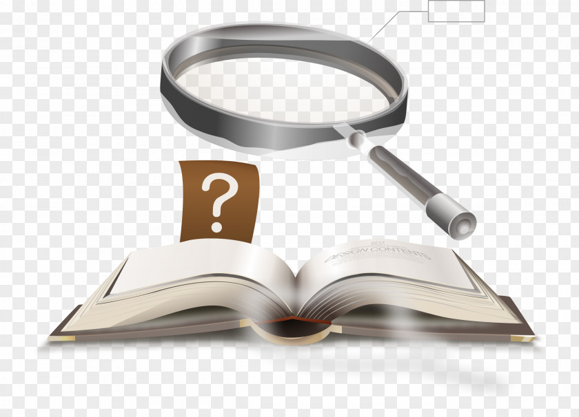 Book Magnifier Magnifying Glass Material PNG