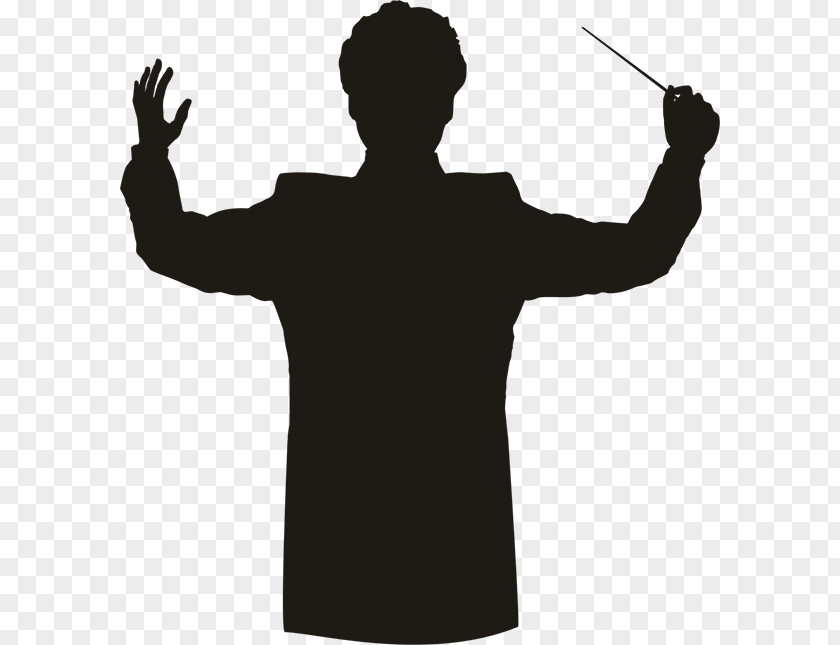 Silhouette Conductor Music Orchestra PNG Orchestra, black pasture silhoute clipart PNG