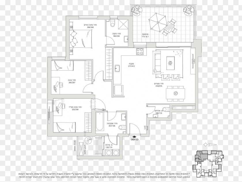 Urban Park Floor Plan Technical Drawing PNG