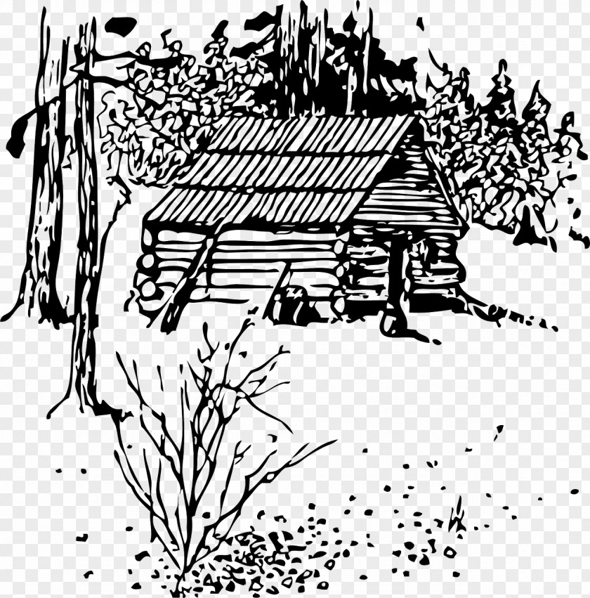 Cabin Fever Log Cottage Clip Art PNG