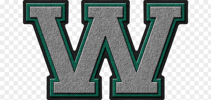 Letter W Varsity Alphabet PNG