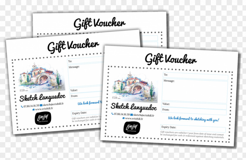 Paper Languedoc Voucher Sketch PNG