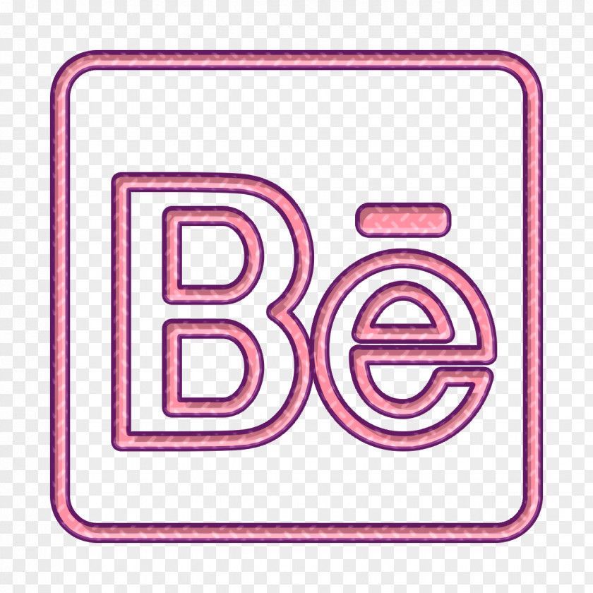 Rectangle Pink Behance Icon Logo Portfolio PNG