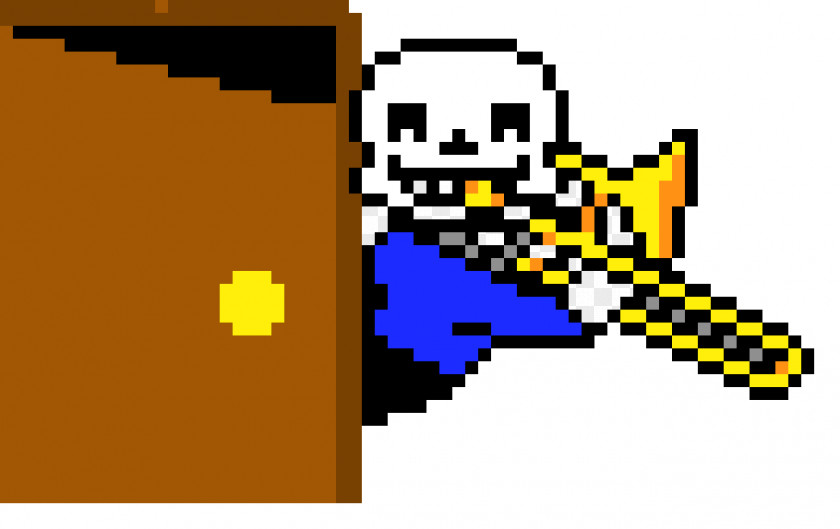 Trombone Undertale Sans. Pixel Art PNG