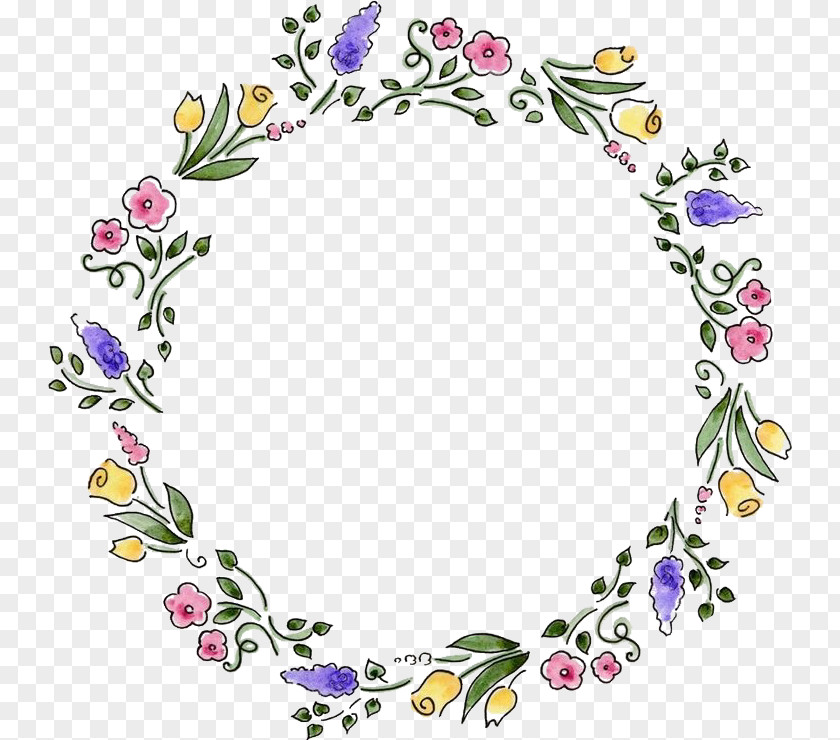 Flower Wreath Floral Design Watercolour Flowers Clip Art PNG