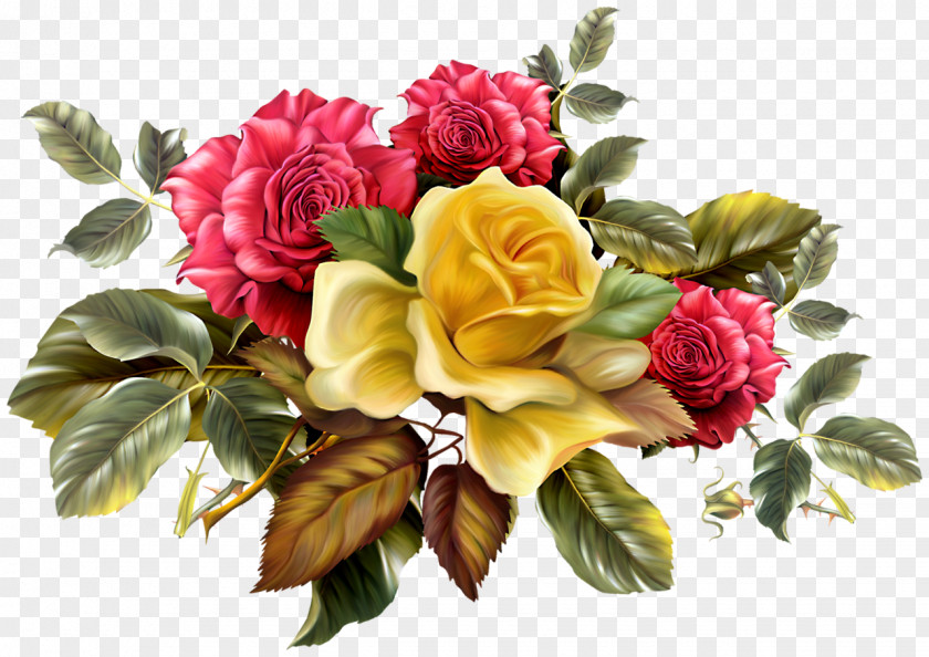 Plum Flower Bouquet Rose Yellow PNG