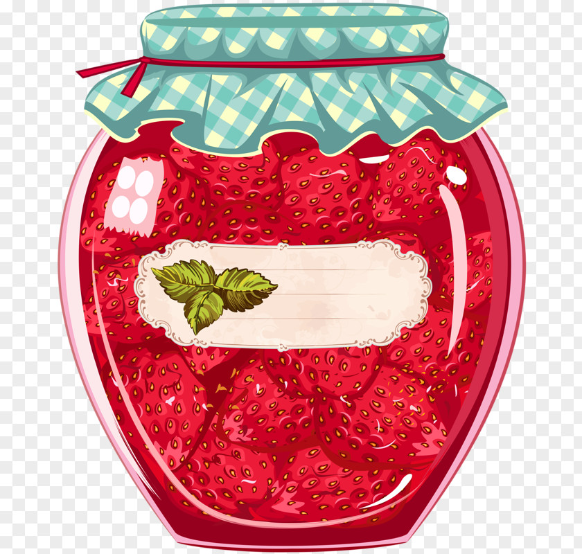 Strawberry Canned Varenye Jar Drawing PNG