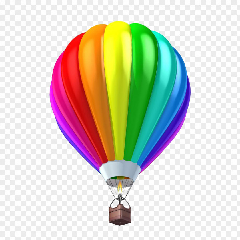 A Colored Hot Air Balloon Parachute Clip Art PNG