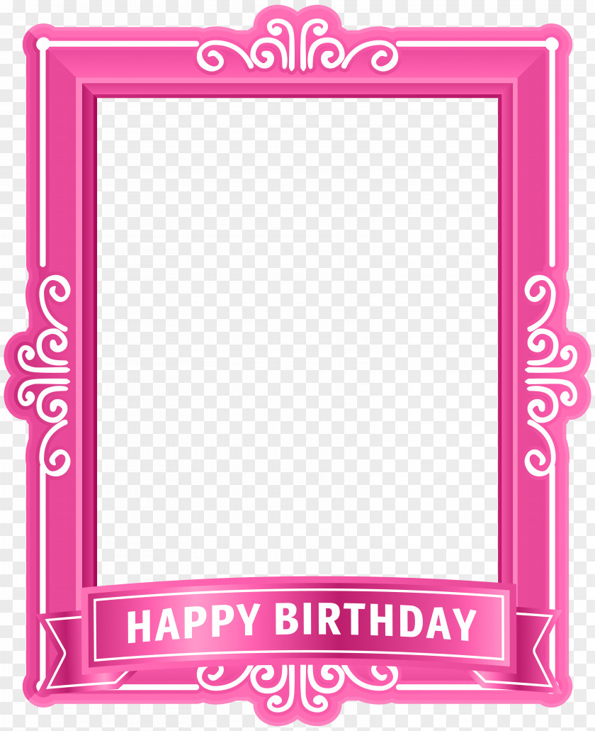 Happy Birthday Frame Pink Clip Art Cake To You PNG