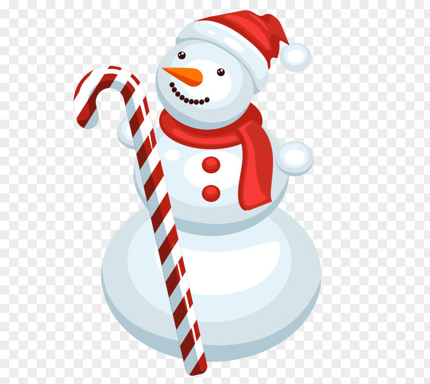 Main Snowman Crutches Santa Claus Christmas Ornament Illustration PNG