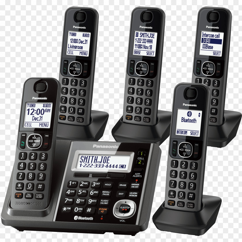 Panasonic Phone Feature Cordless Telephone Answering Machines Digital Enhanced Telecommunications PNG