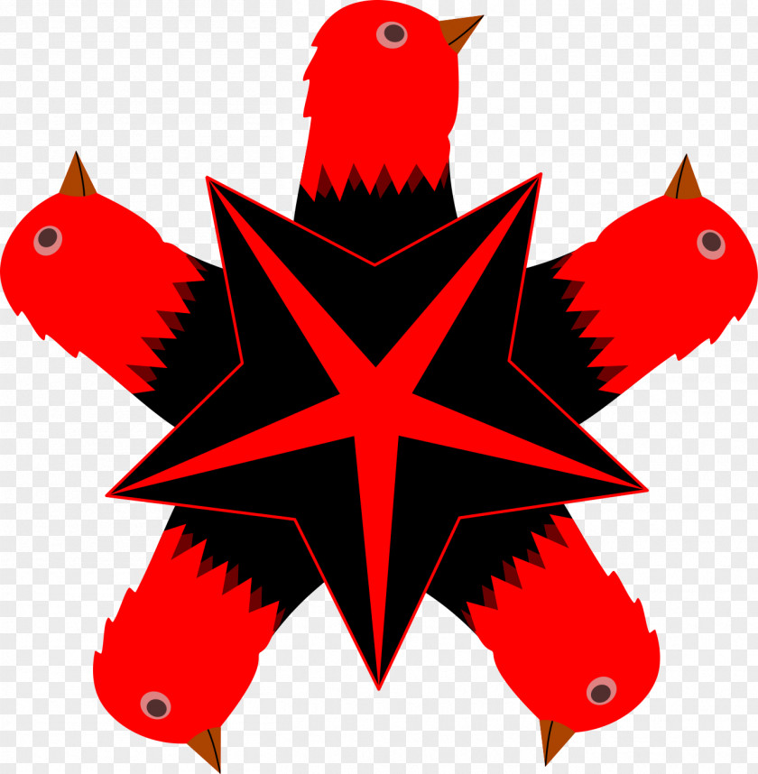 Red Star Leaf Beak RED.M Clip Art PNG