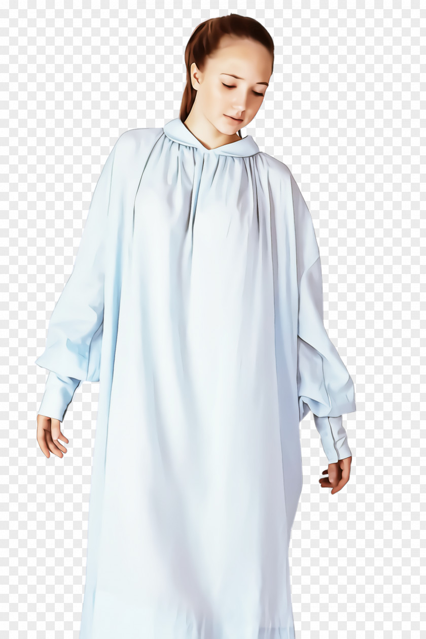 Costume Dress Clothing White Sleeve Robe Outerwear PNG