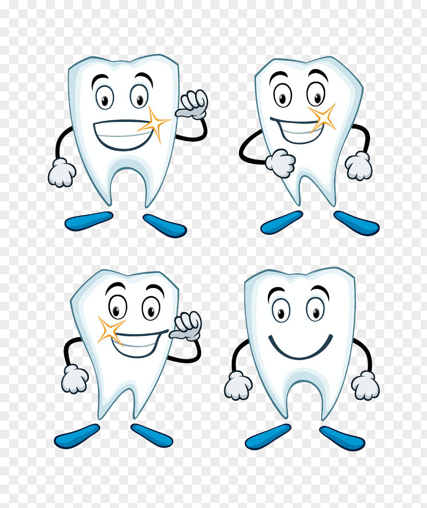 Happy Cartoon Tooth Royalty-free Clip Art PNG