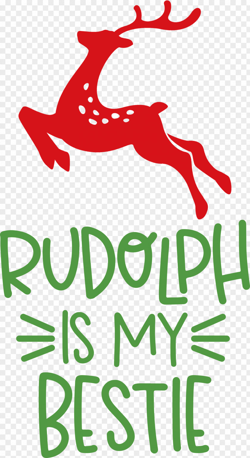 Rudolph Is My Bestie Deer PNG