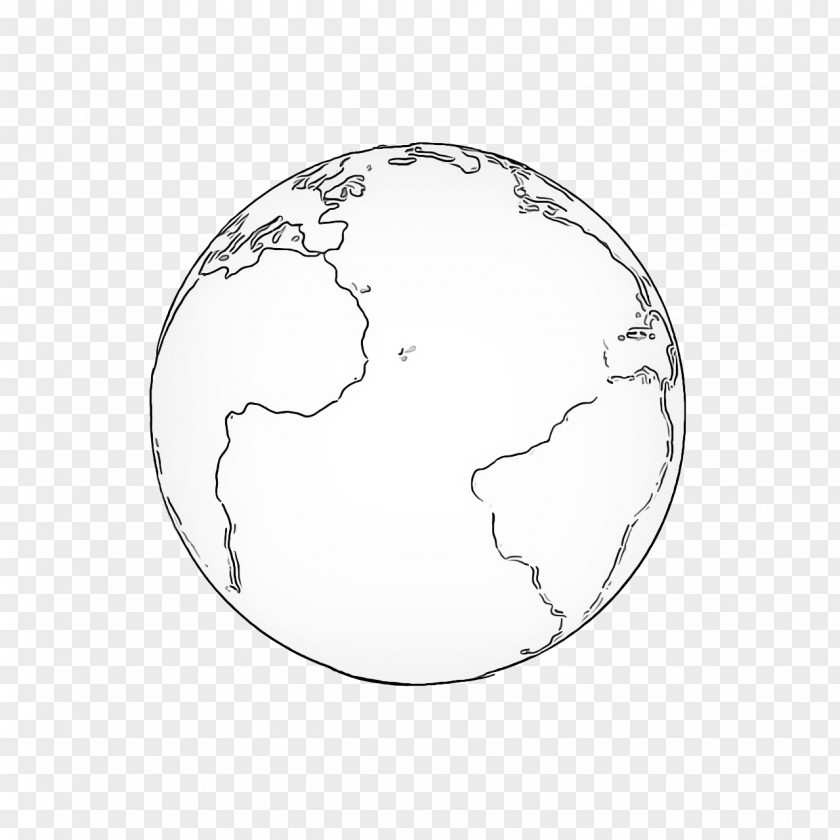 Line Art Earth Globe Circle World Sphere Drawing PNG