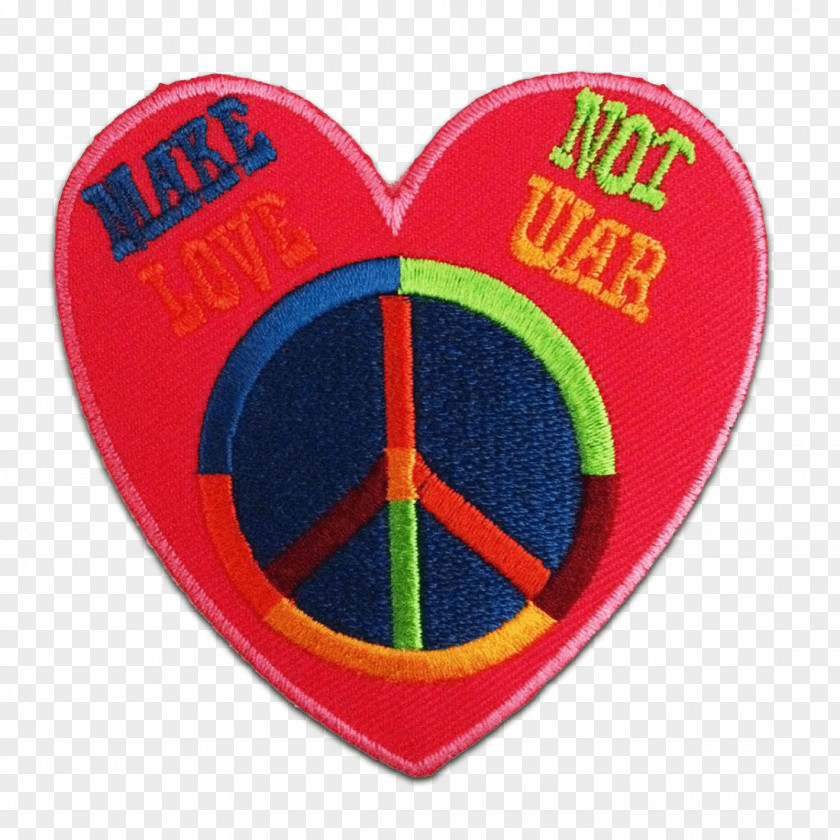 Making Love Embroidered Patch Appliqué Badge Make Love, Not War PNG