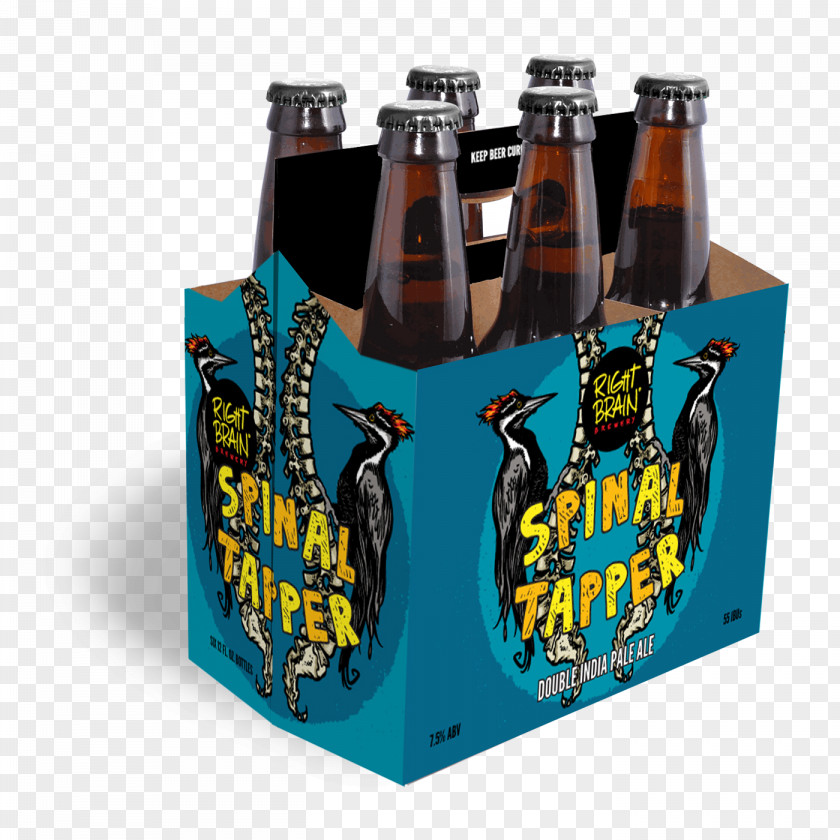 Right Brain Brewery Lager Beer Bottle PNG