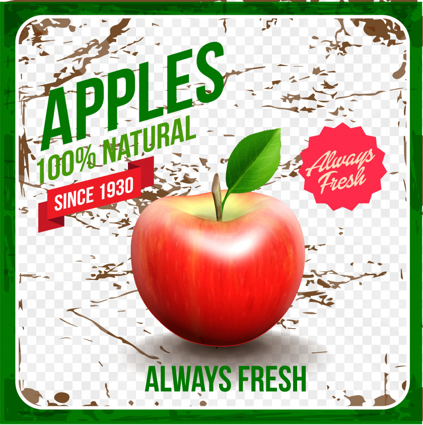 The Right Amount Of Texture Apple Fruit Poster Shading PNG