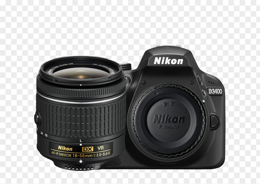 Camera Dslr Nikon D3400 D5600 AF-S DX Zoom-Nikkor 18-55mm F/3.5-5.6G Canon EF-S 18–55mm Lens Format PNG