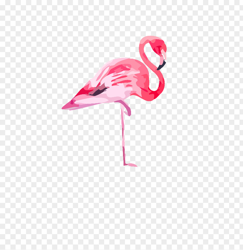 Flamingo Watercolor Painting Canvas Printing PNG