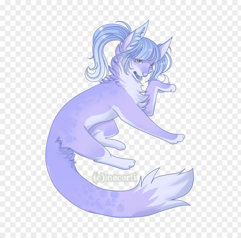 Ming Piece Simple Shading Art Elaive Dog Mermaid Character PNG