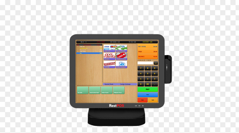 Restaurant Management Point Of Sale Mycom System Computer Software Sales PNG
