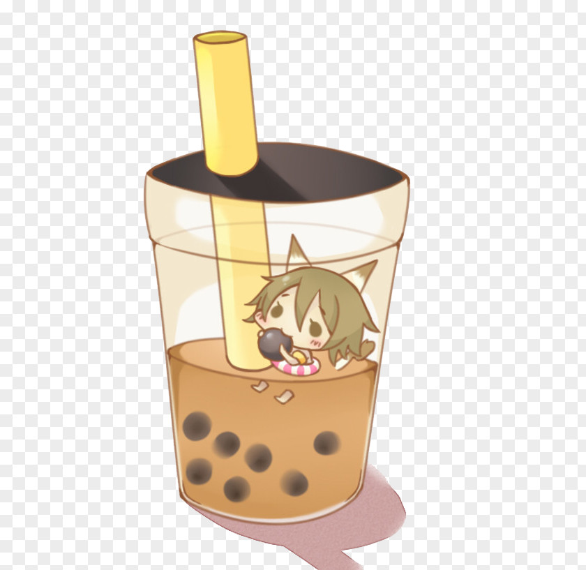 Tea Milk Cartoon Bubble PNG