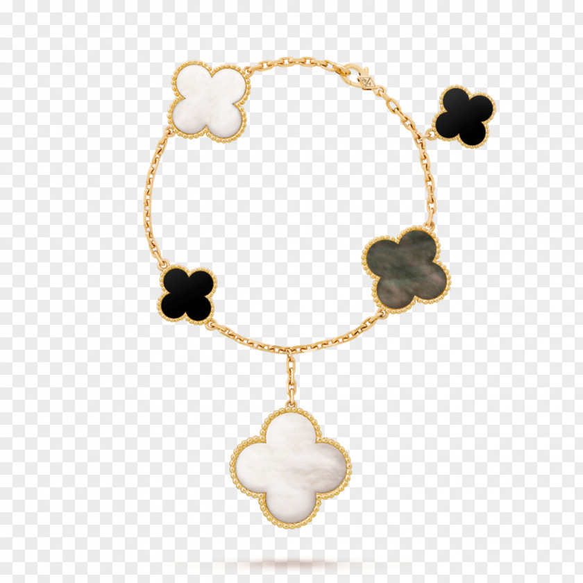 Van Cleef And Arpels Clover Necklace & Magic Alhambra Earrings Woman 2 Motifs Bracelet Jewellery PNG