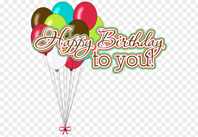Balloon Birthday Cake Happy To You Clip Art PNG
