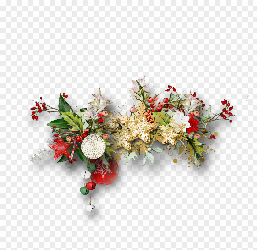Christmas Day Image Floral Design PNG