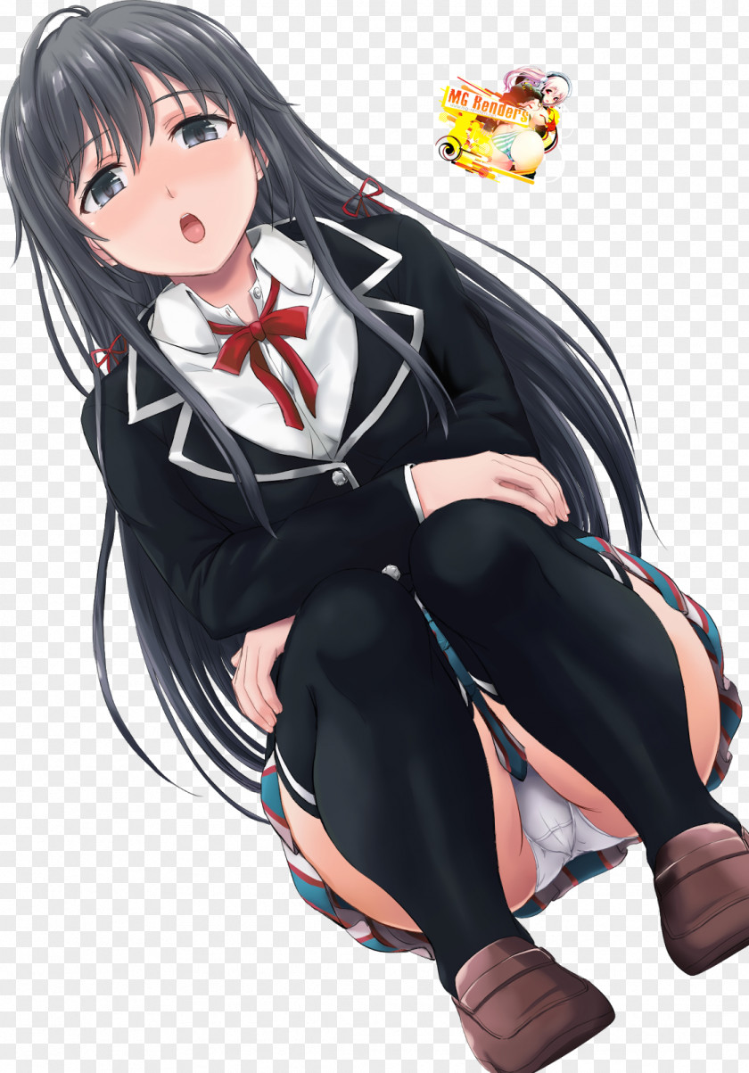 Ecchi Anime My Youth Romantic Comedy Is Wrong PNG Wrong, As I Expected Mangaka Hachiman Hikigaya, school uniform girl clipart PNG