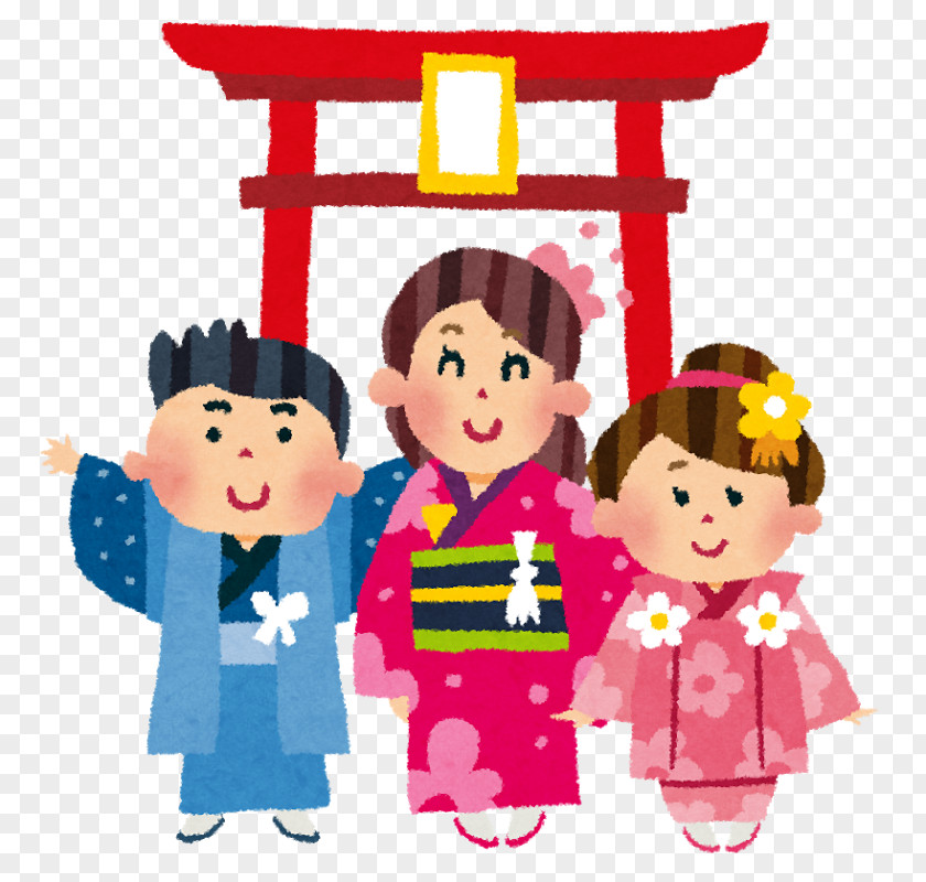 Shichi-Go-San Kimono Miyamairi Child Shinto Shrine PNG