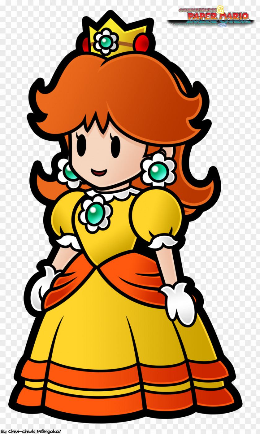 Mario Super Bros. Princess Daisy Peach Paper PNG