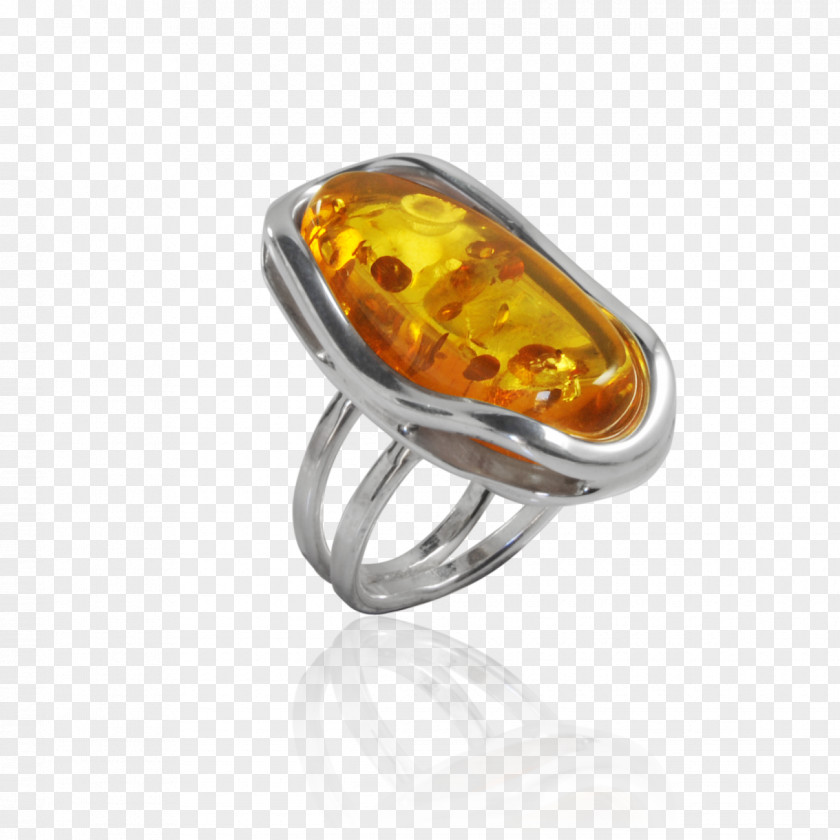 Ring Baltic Amber Jewellery Silver PNG