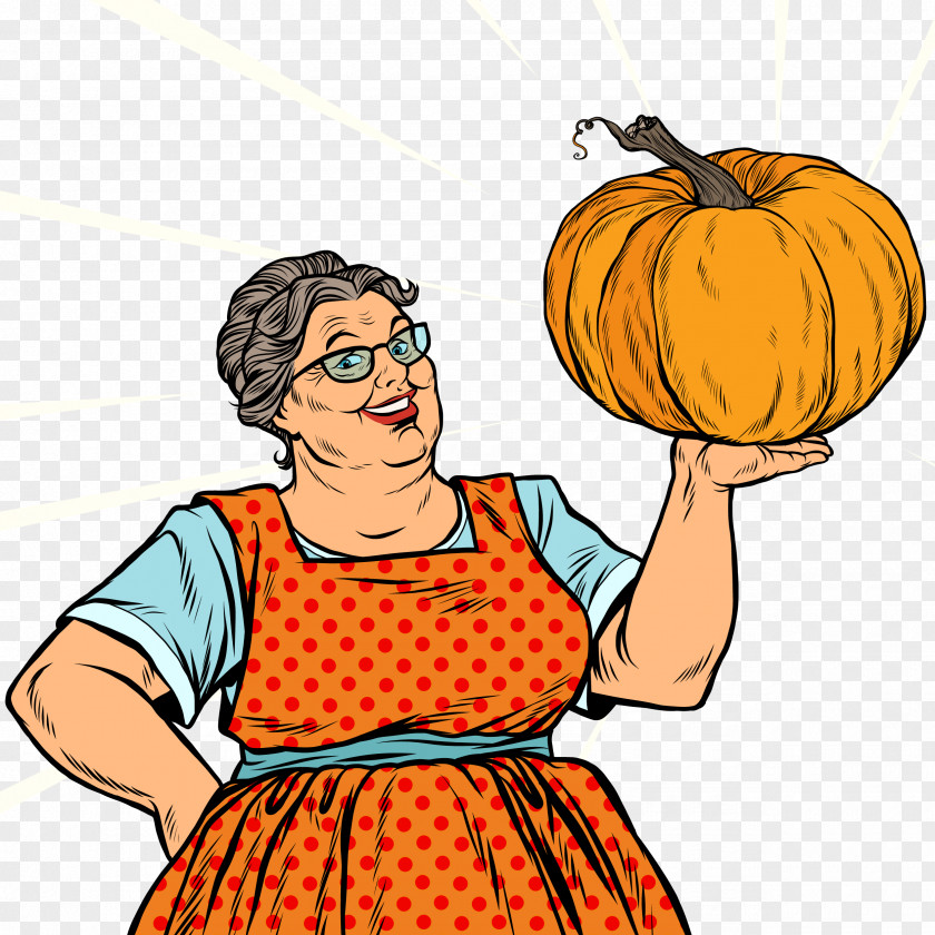 Take The Old Lady In Pumpkin Royalty-free Stock Photography Illustration PNG