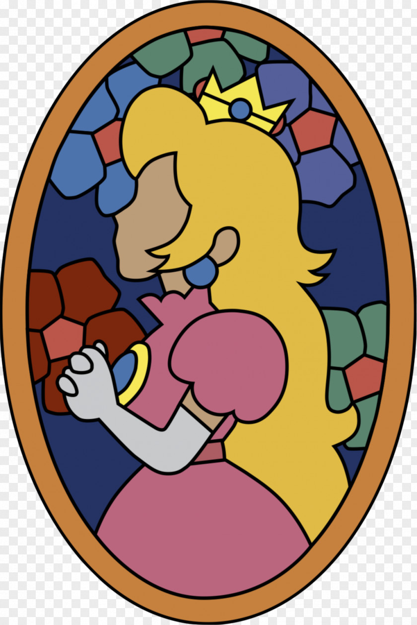 Castle Princess Super Peach Mario 64 Window Stained Glass PNG