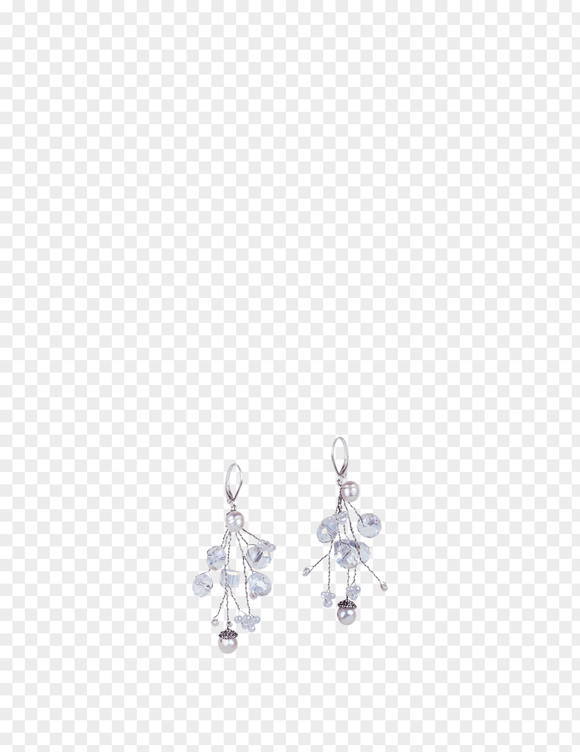 Silver Pearl Earring Body Jewellery PNG