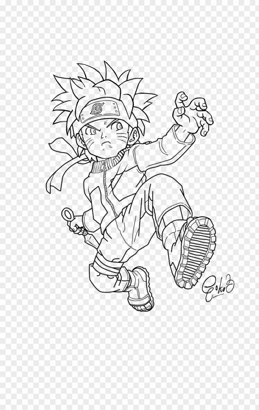 Goku Line Art Drawing Sketch PNG