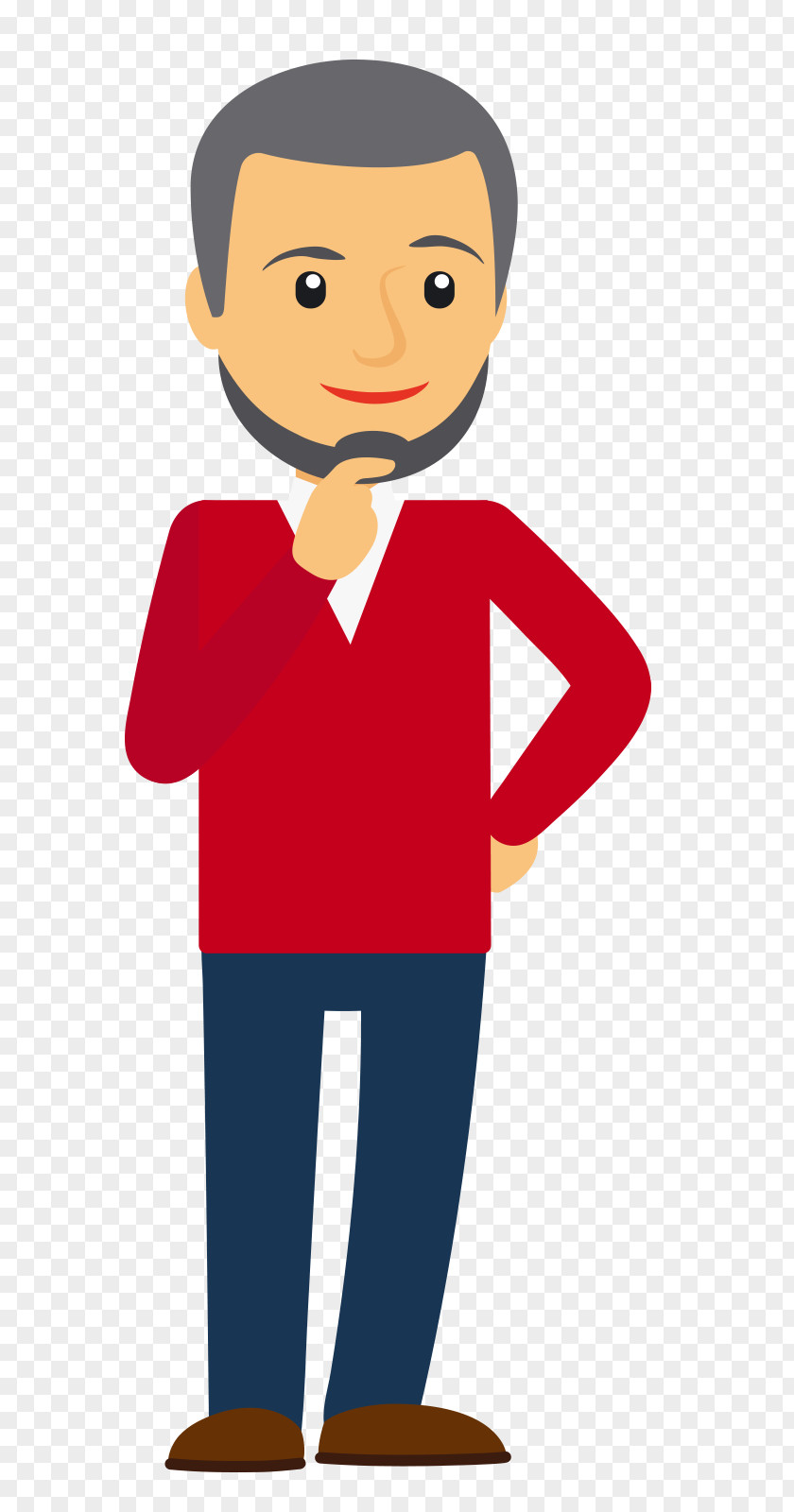 Professional Red Man Cartoon Job Clip Art PNG