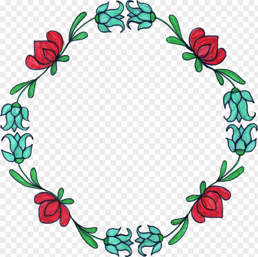 Circle Frame Flower Floral Design Clip Art PNG