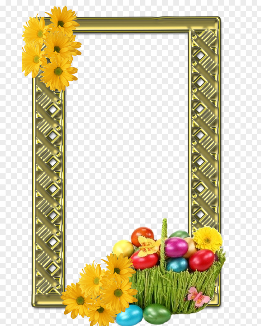 Easter Picture Frames Floral Design PNG