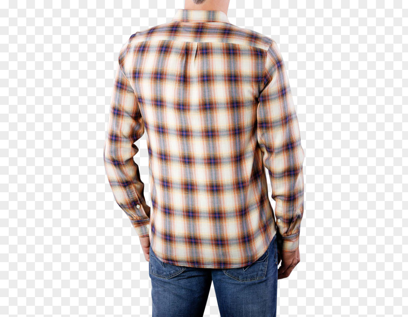 Jeans Pocket Tartan Sleeve Neck PNG