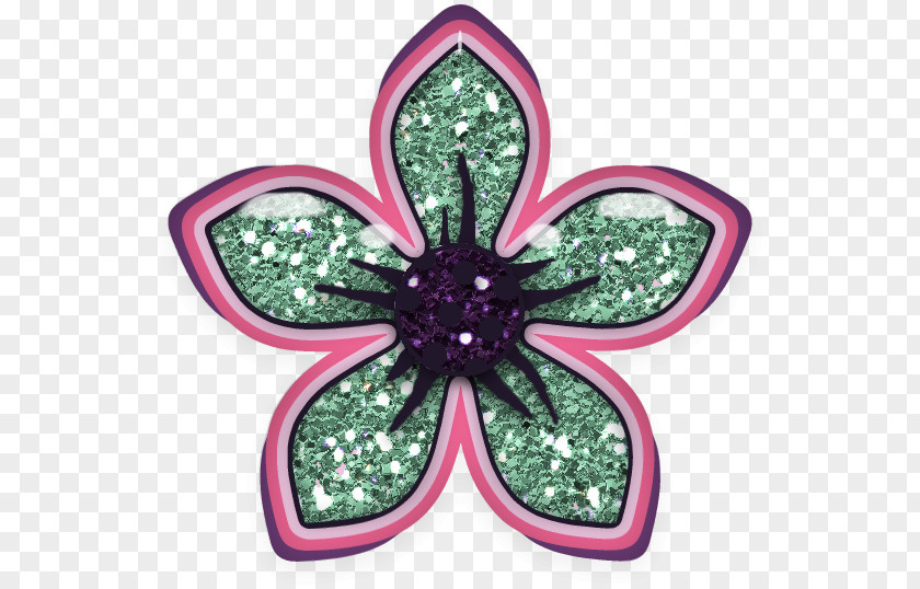 Symbol Pink M Body Jewellery Glitter Leaf PNG