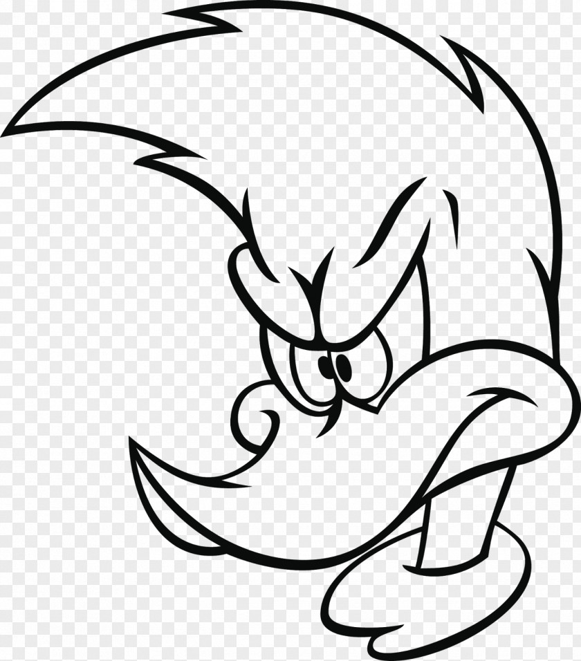 Woody Woodpecker Drawing Line Art Black And White PNG